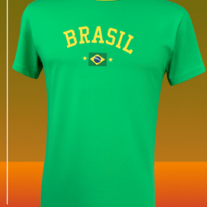 Camiseta Masculina Brasil – Estampada – Verde