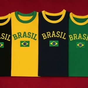 kit 4 Croppeds Ribana com Manga Brasil Premium
