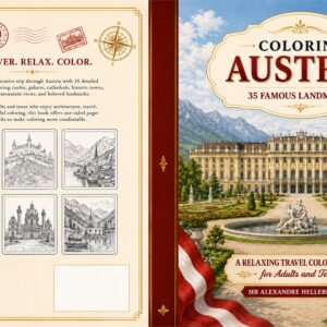 Coloring Austria: 35 Famous Landmarks – Livro de Colorir Digital em PDF